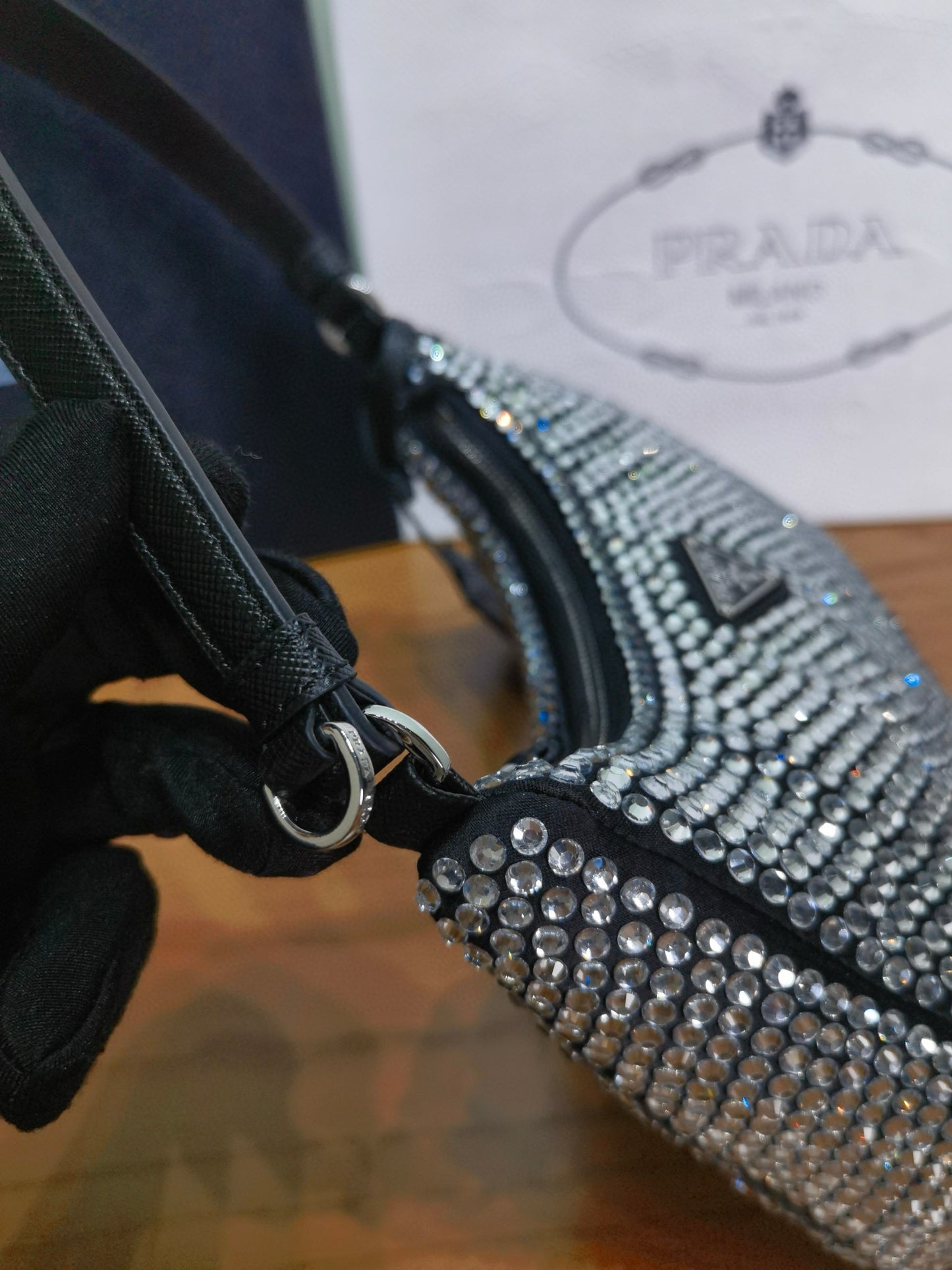 PD Satin Crystal Bag