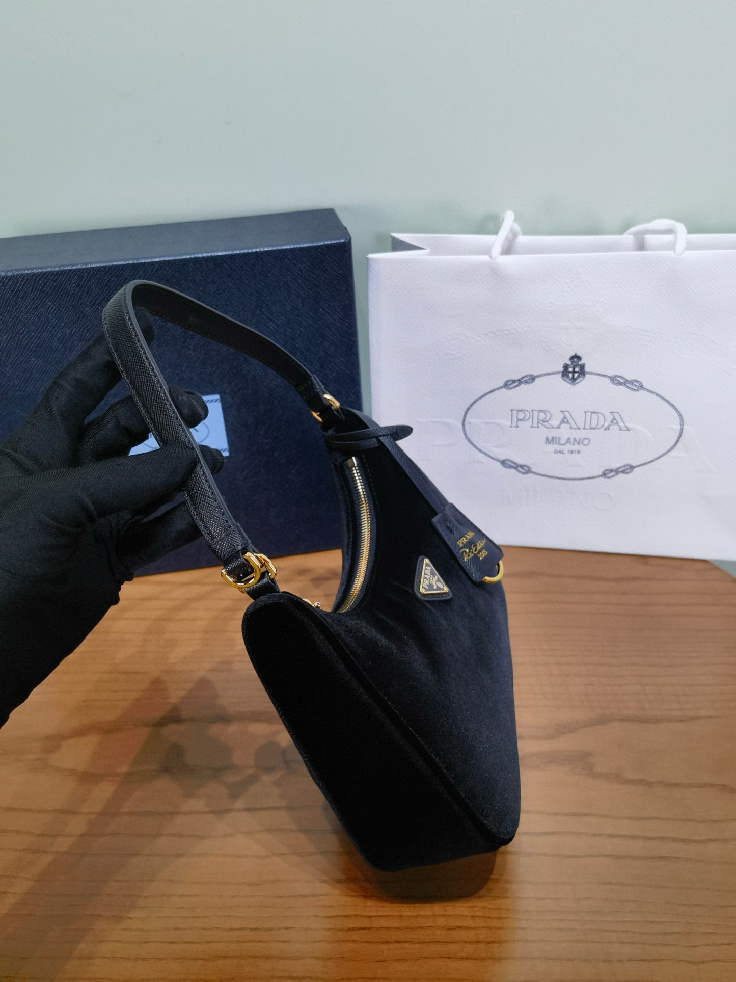 PD 2005 Velvet & Saffiano Mini Bag
