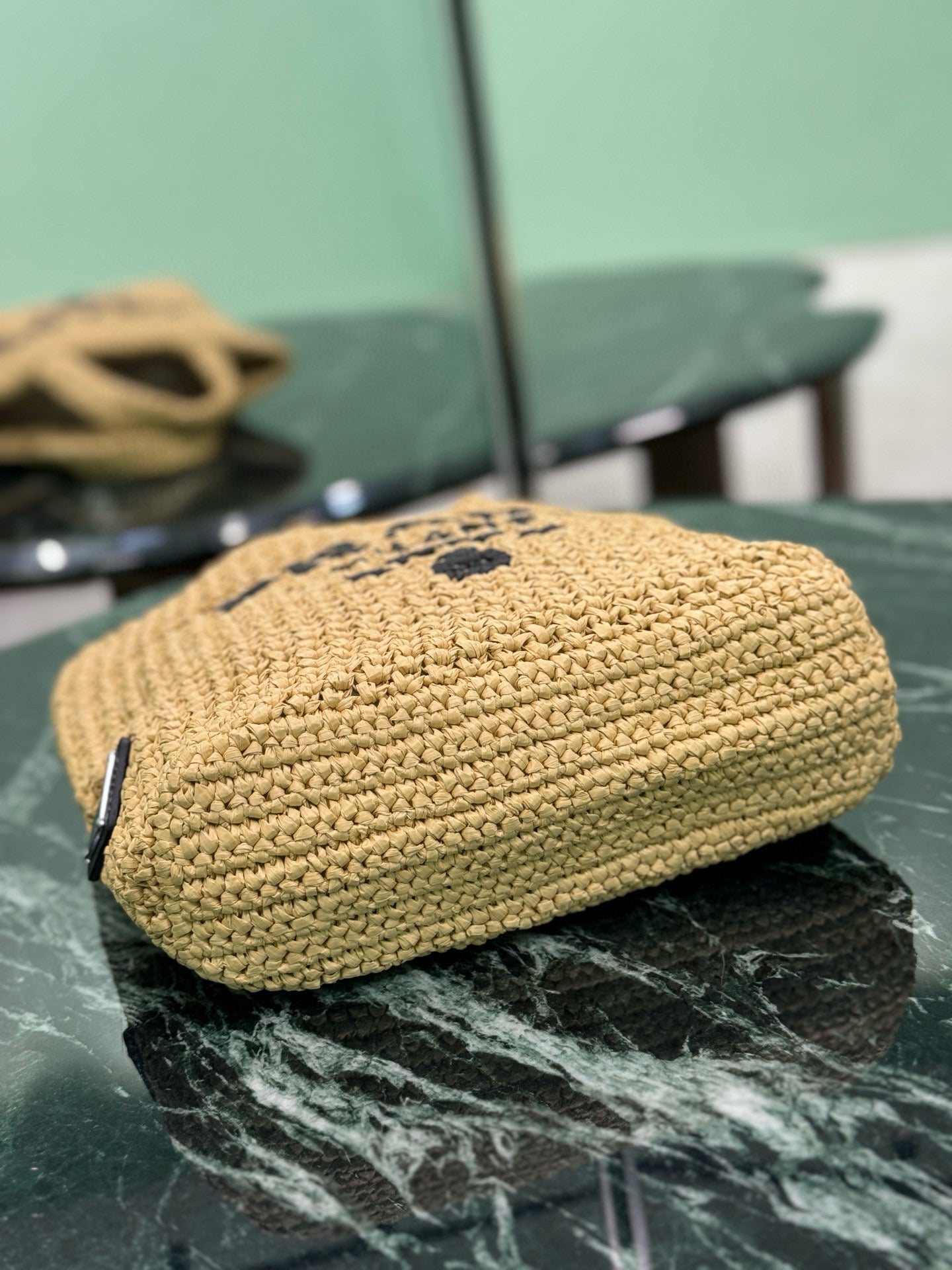 Prada Raffia Tote Bag