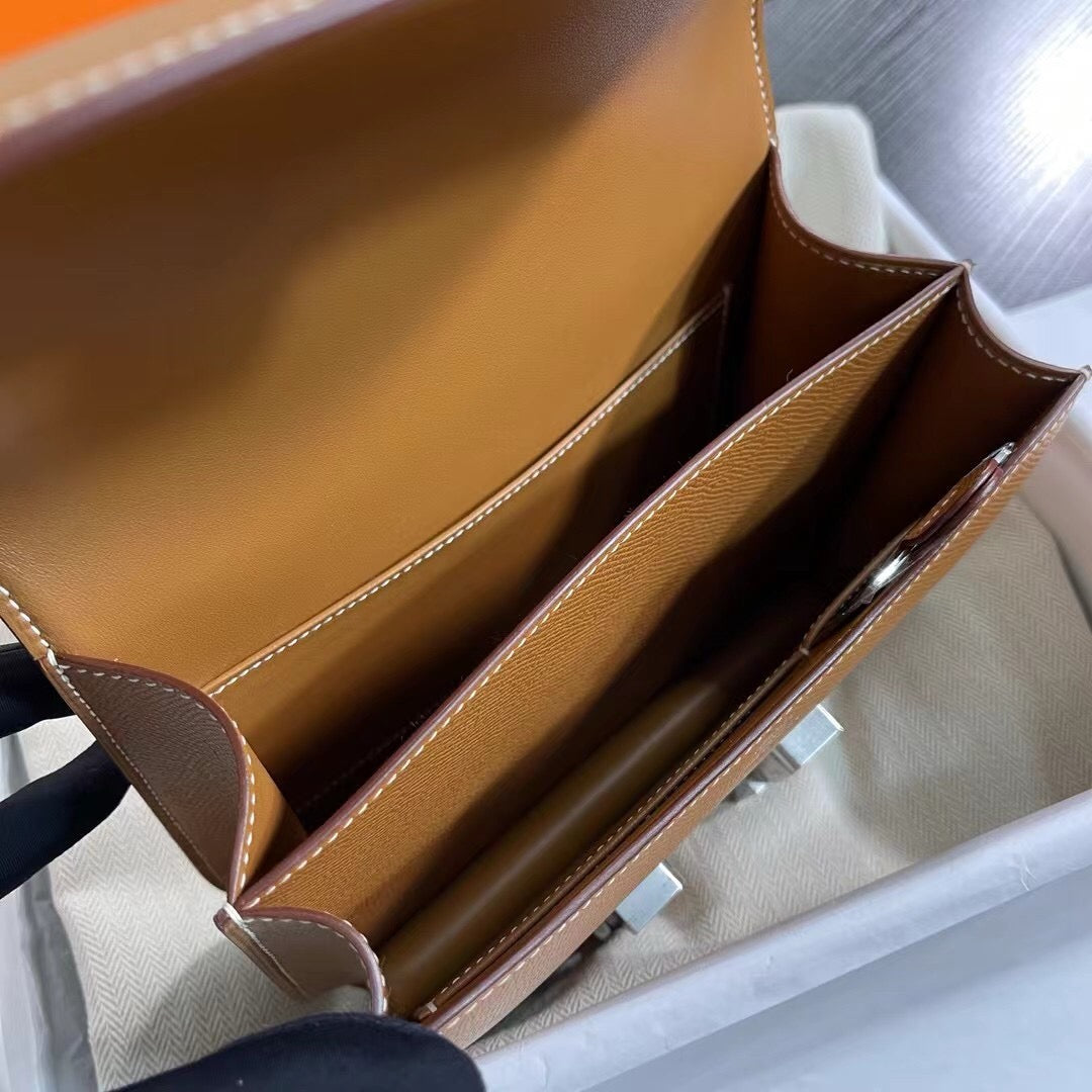 Hermes Constanza 19cm, CK 37, Epsom