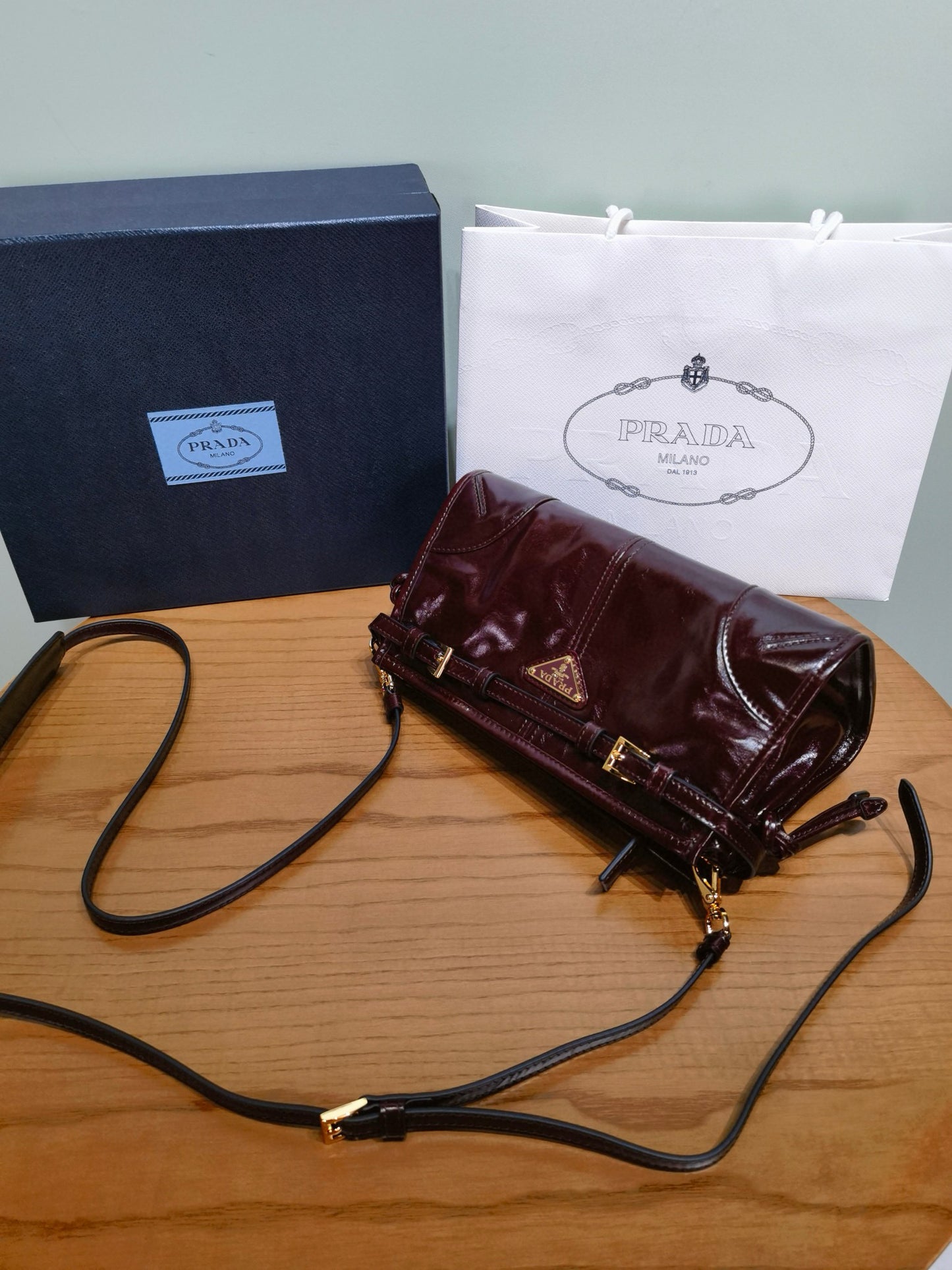 Prada Soft Lux Cross Body Bag 26x14x12cm