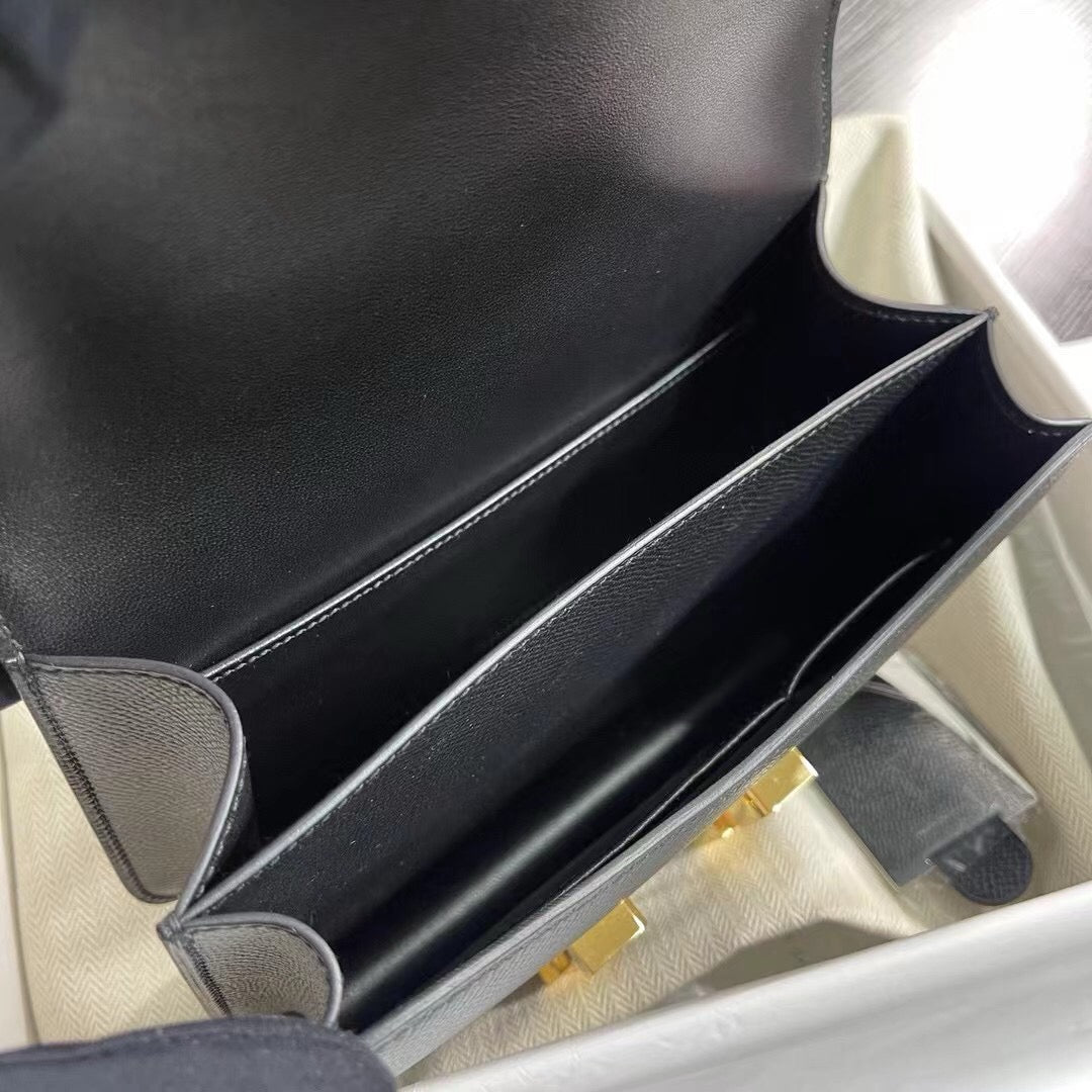 Hermes Constanza 19cm, CK 89, Epsom