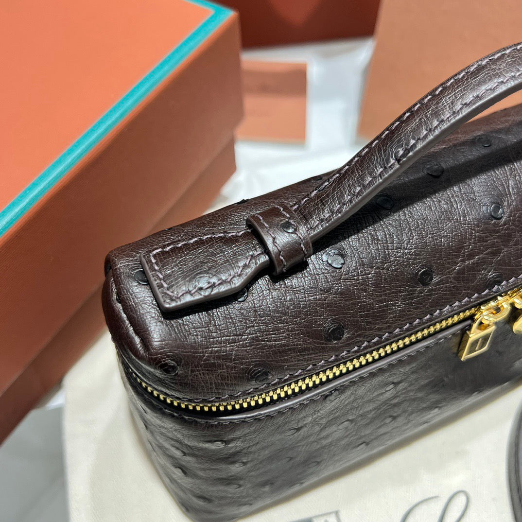 LP Extra Pocket L19 Ostrich Leather Bag
