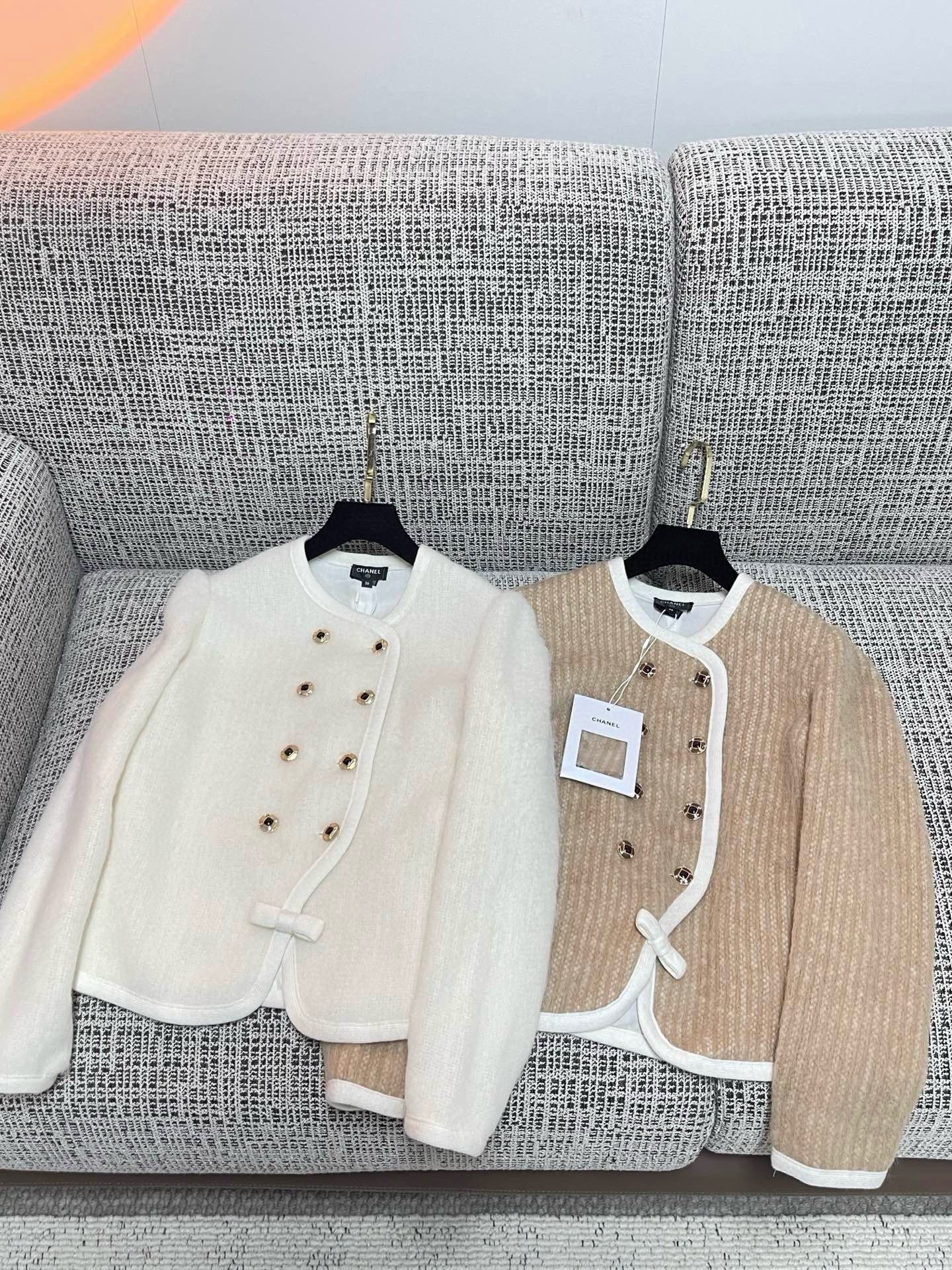 Chanel Cardigan With Skirt Set