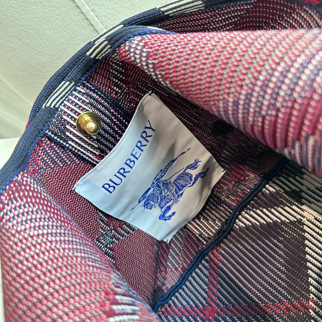 Burberry Small Check Knitted Shoulder Bag