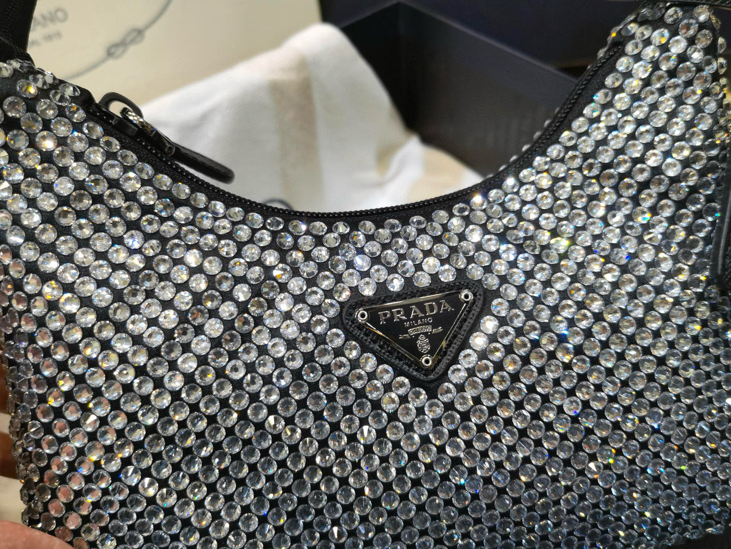 PD Satin Crystal Bag