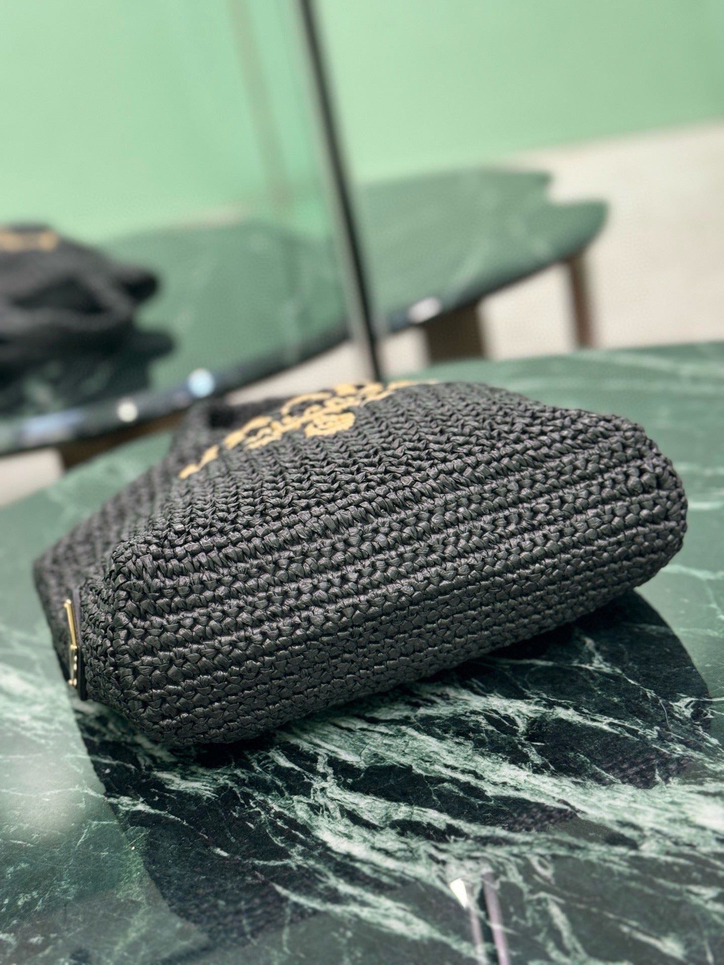 Prada Raffia Tote Bag