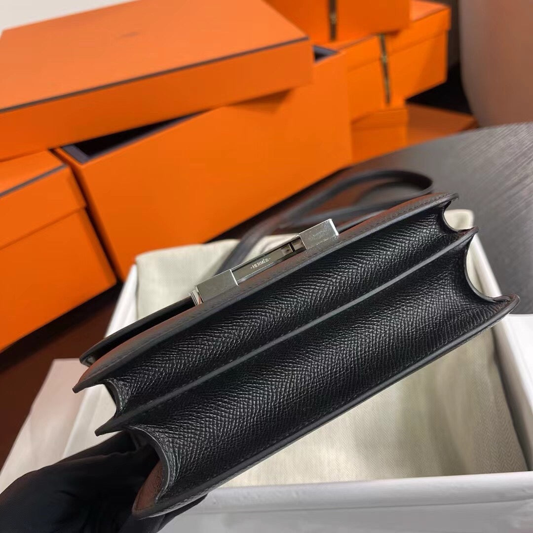 Hermes Constanza 19cm, CK 89, Epsom