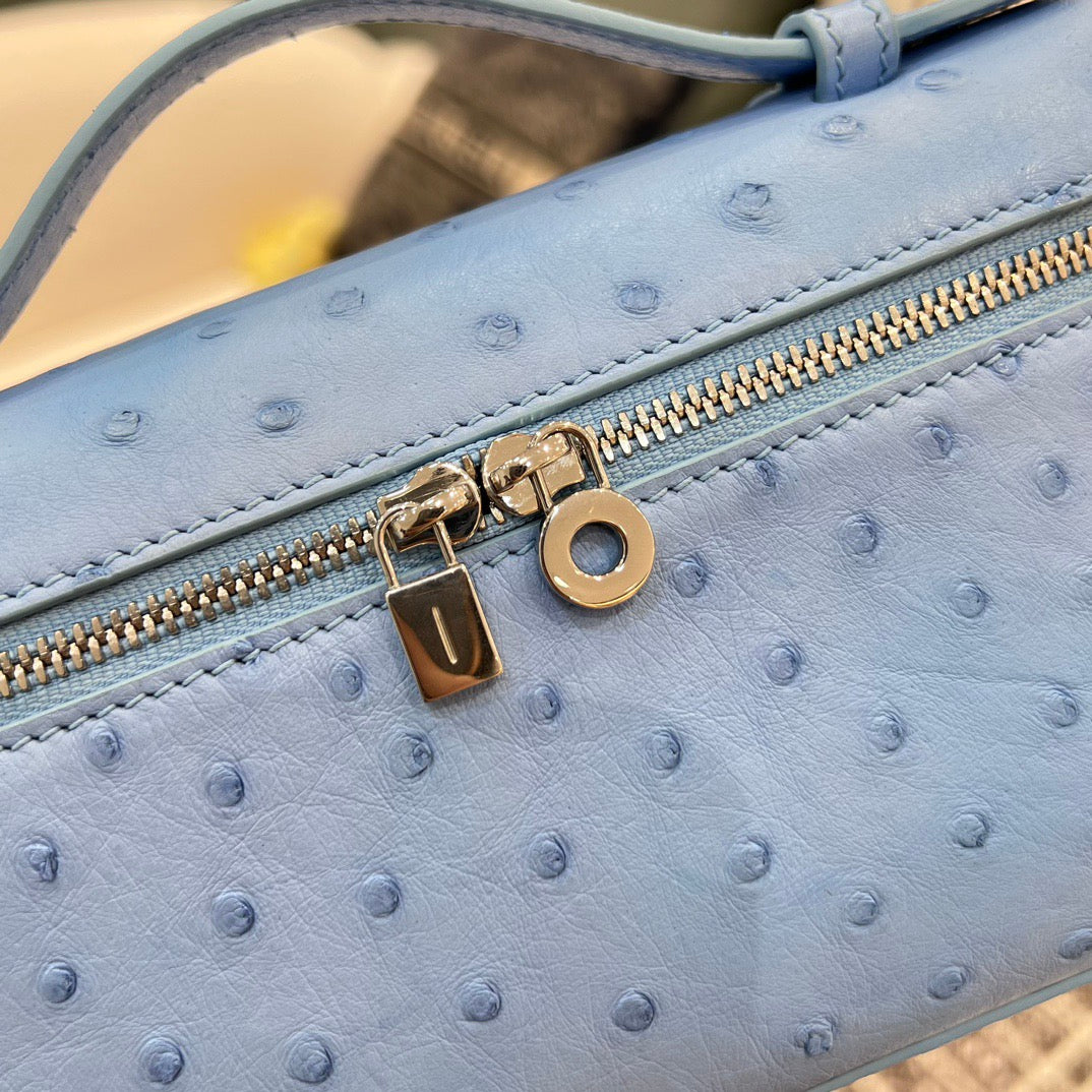LP Extra Pocket L19 Ostrich Leather Bag