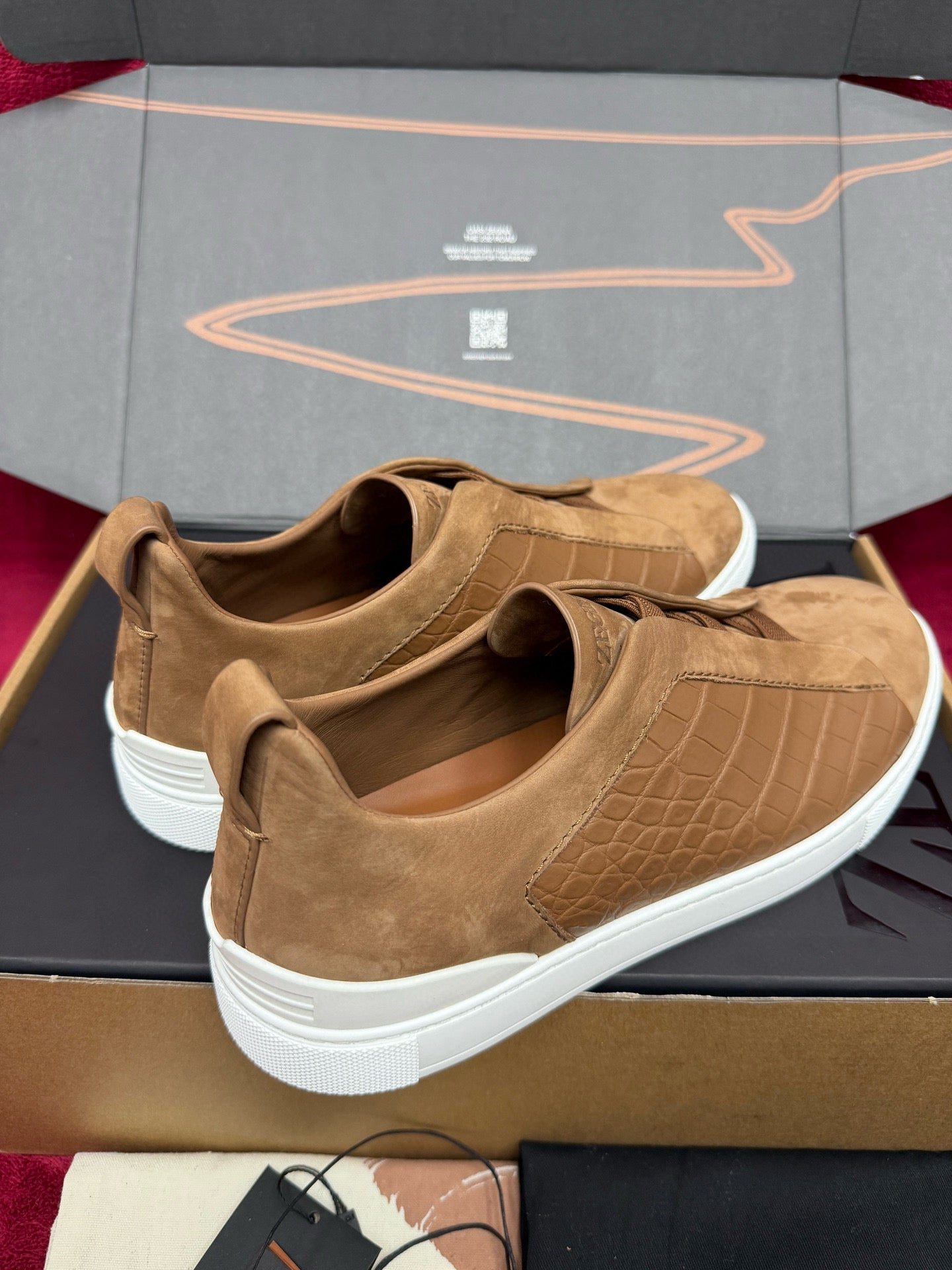 Zegna Alligator Sneakers