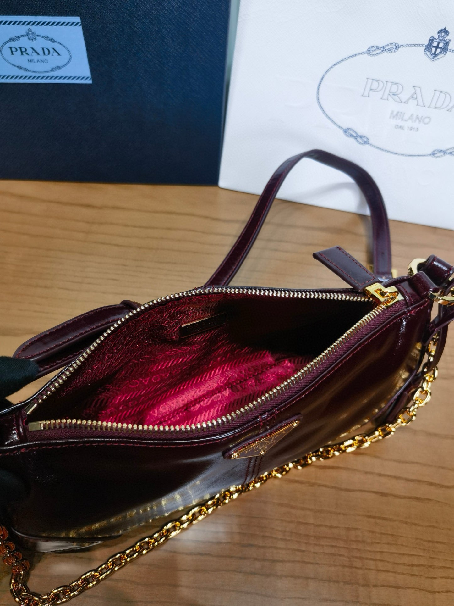 Prada Soft Lux Shoulder Bag 26x11.5x6cm