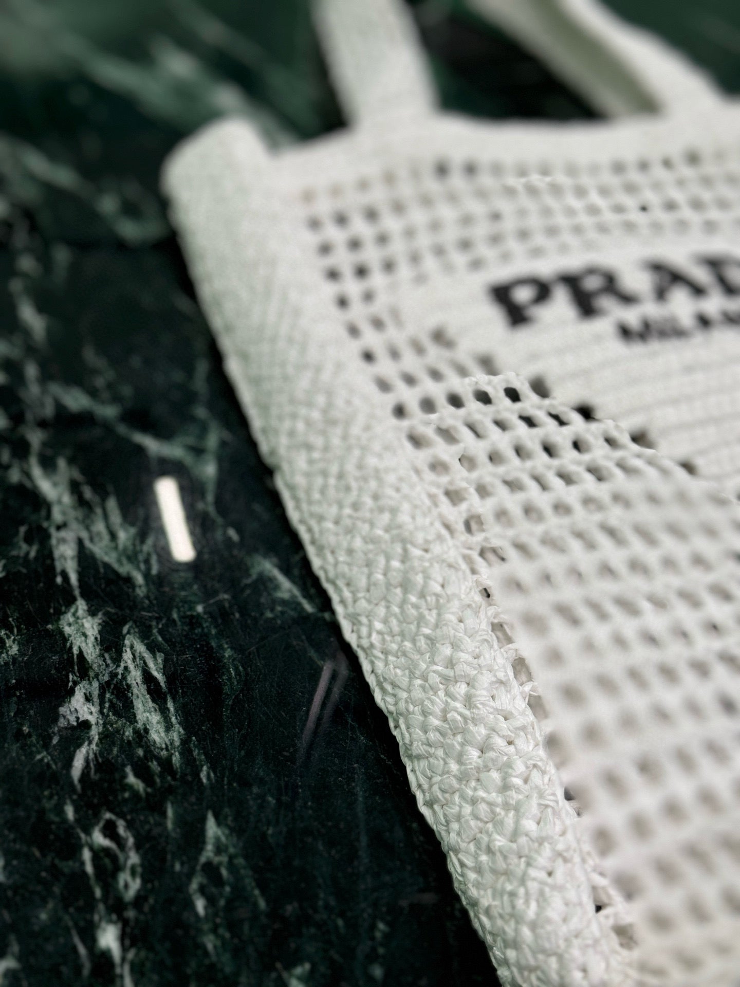 Prada Raffia Tote Bag