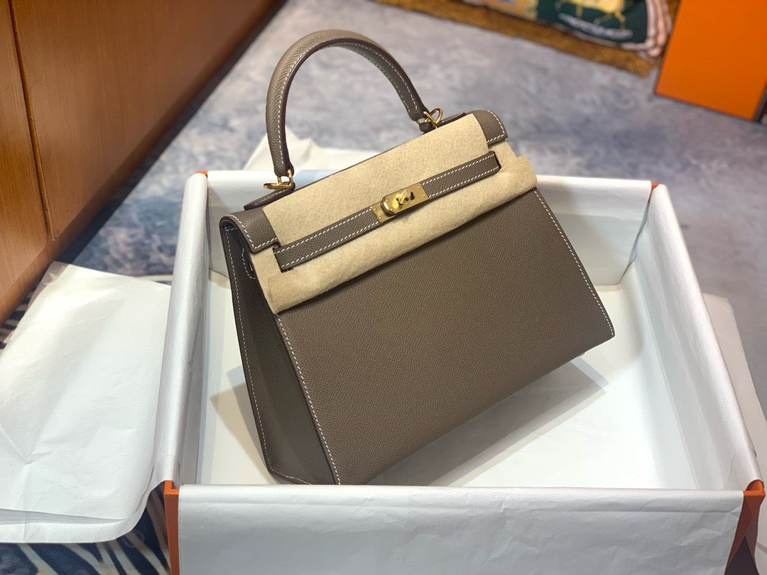 Hermes Kelly 25cm, Etoupe, Epsom