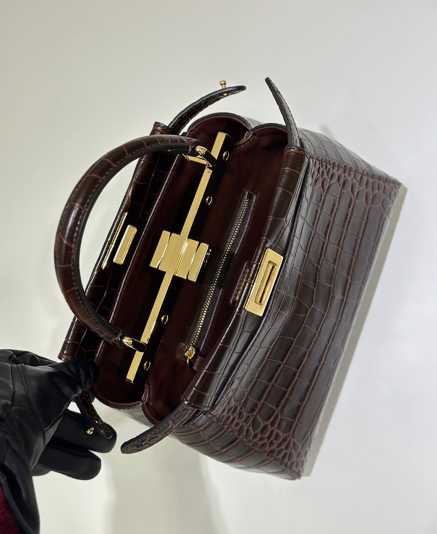 Fendi Peekaboo ISeeU Petite Precious Skin Bag