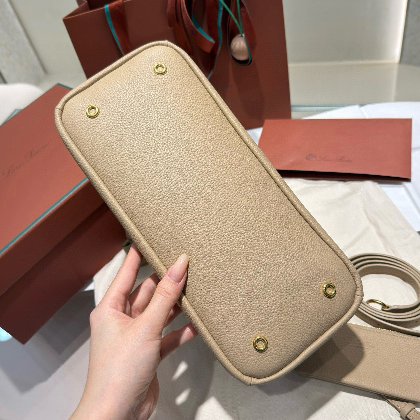 Loro Piana Needle Bowling Bag 31x15x16cm