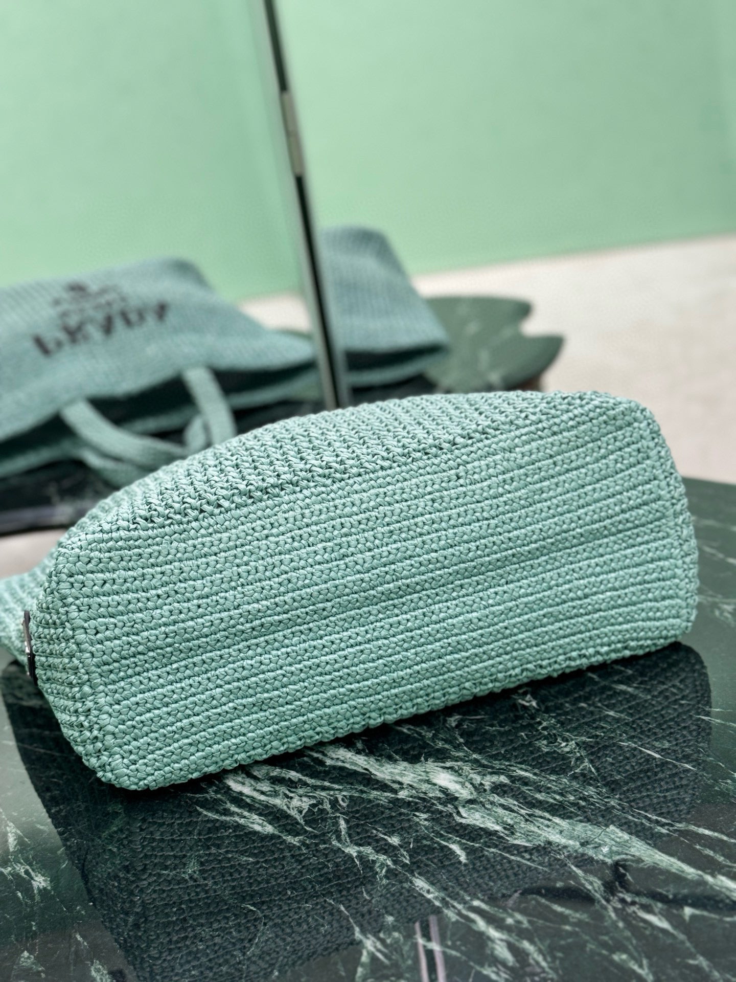 Prada Raffia Tote Bag