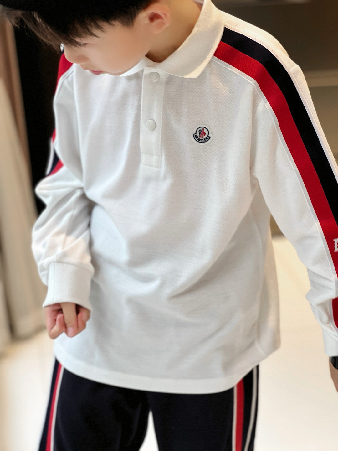 Moncler Long Sleeve Polo