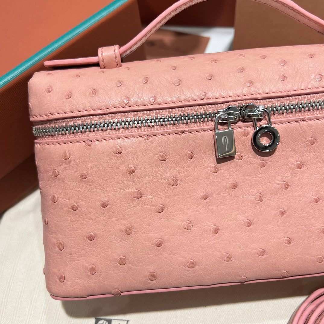 LP Extra Pocket L19 Ostrich Leather Bag