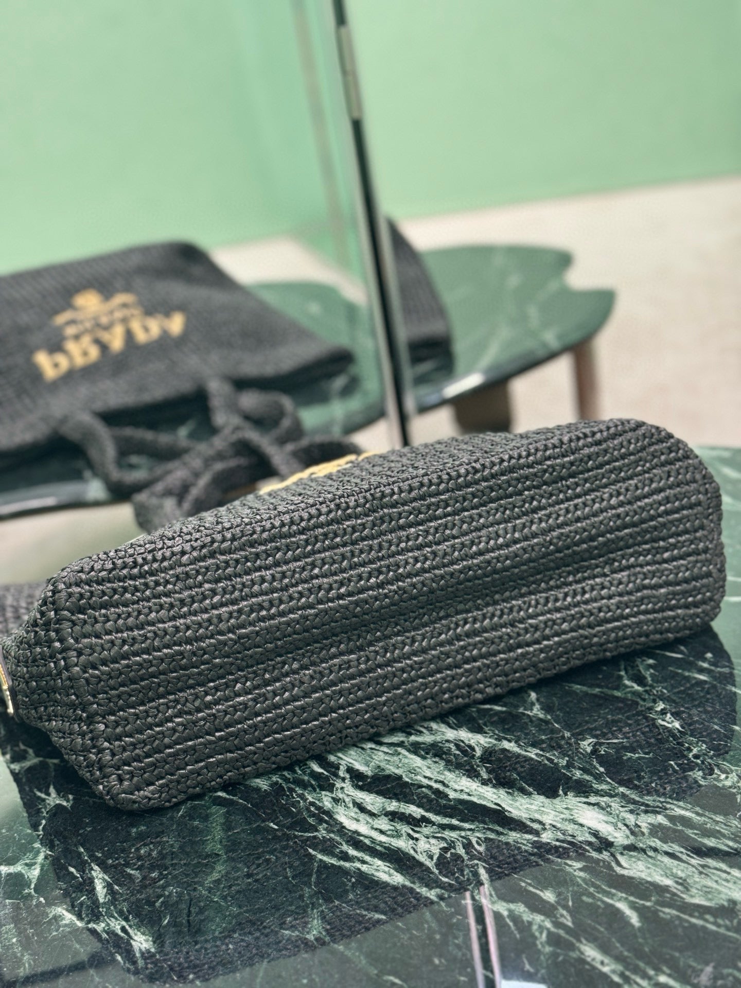 Prada Raffia Tote Bag