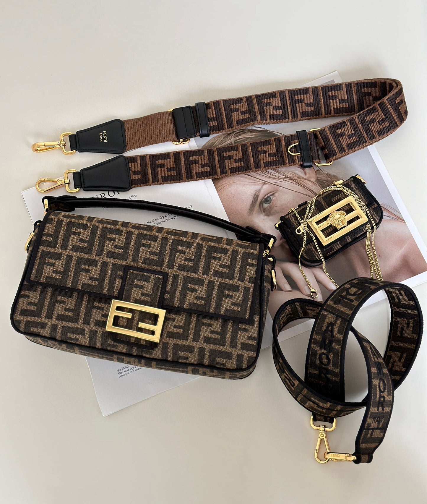 Fendi Baguette Tobacco Brown Bag