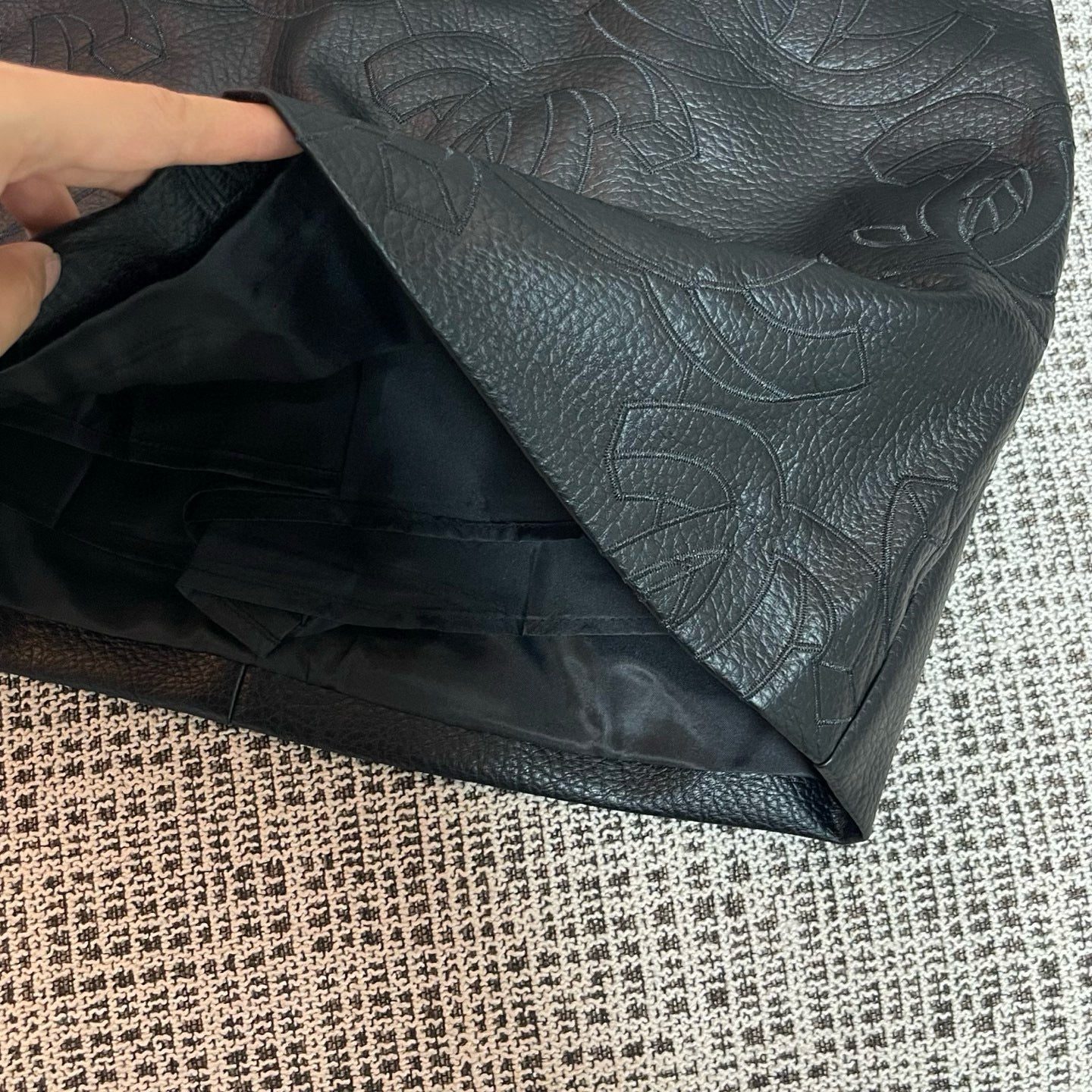 Chanel Leather Skirt