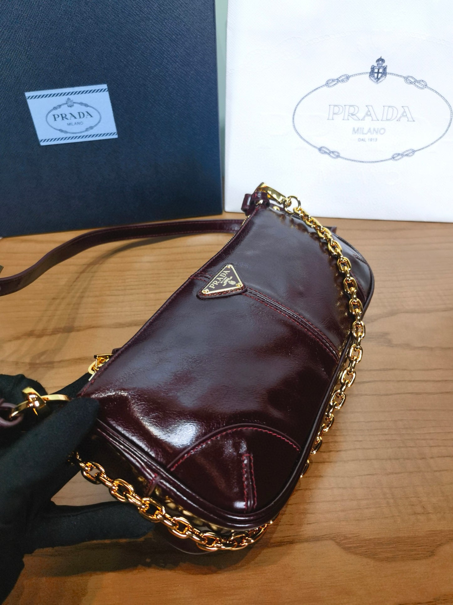 Prada Soft Lux Shoulder Bag 26x11.5x6cm