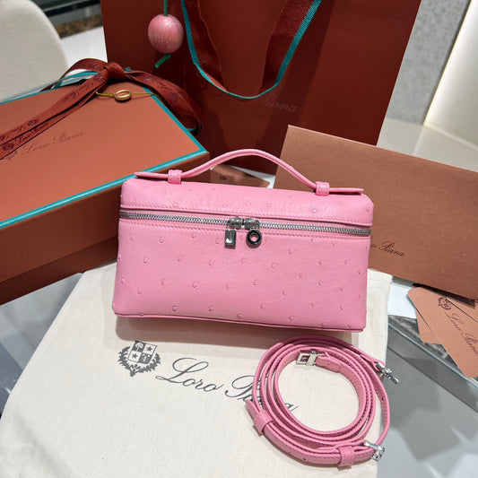 LP Extra Pocket L19 Ostrich Leather Bag