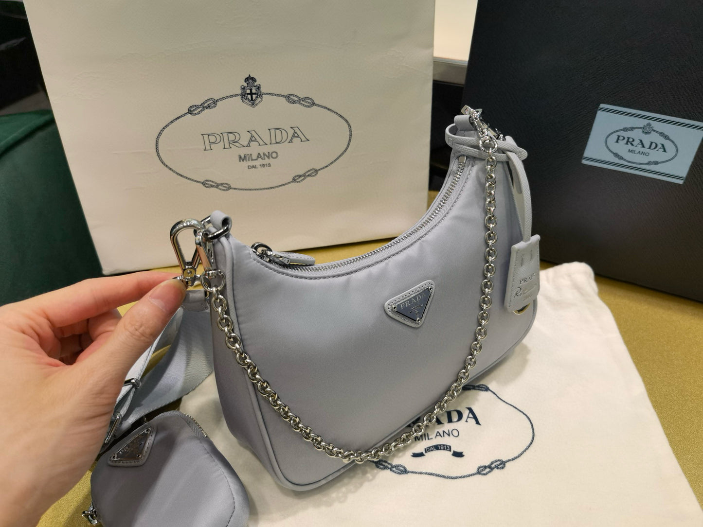 PD Re-Nylon Saffiano Bag