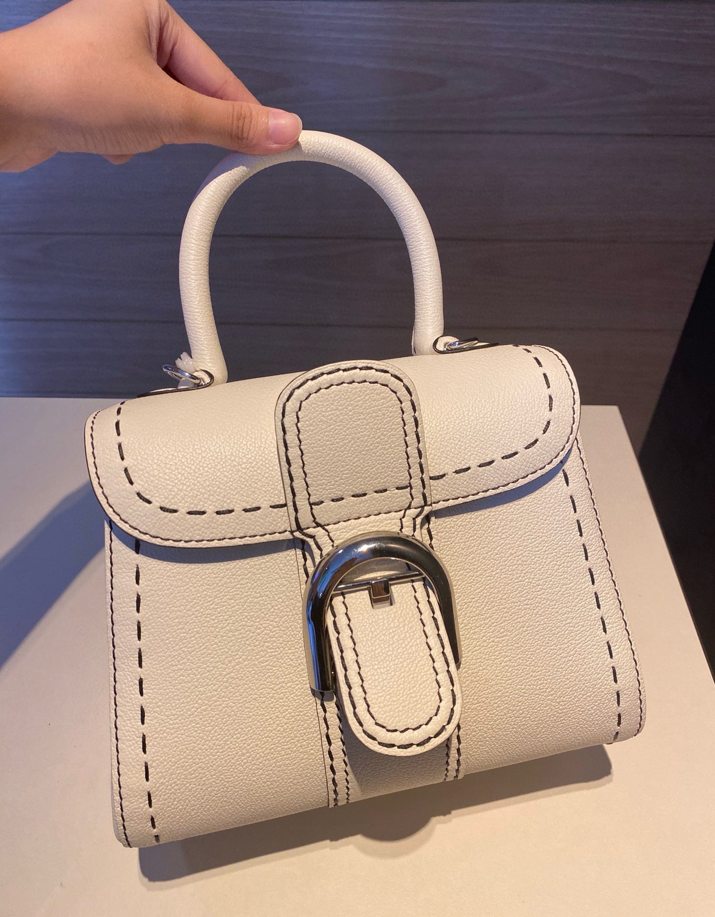 Delvaux Brillant Mini Surpiqué Rodeo Handbag