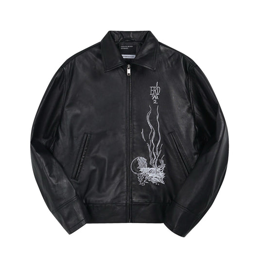 Enfants Riches Déprimés Zip-Up Leather Jacket
