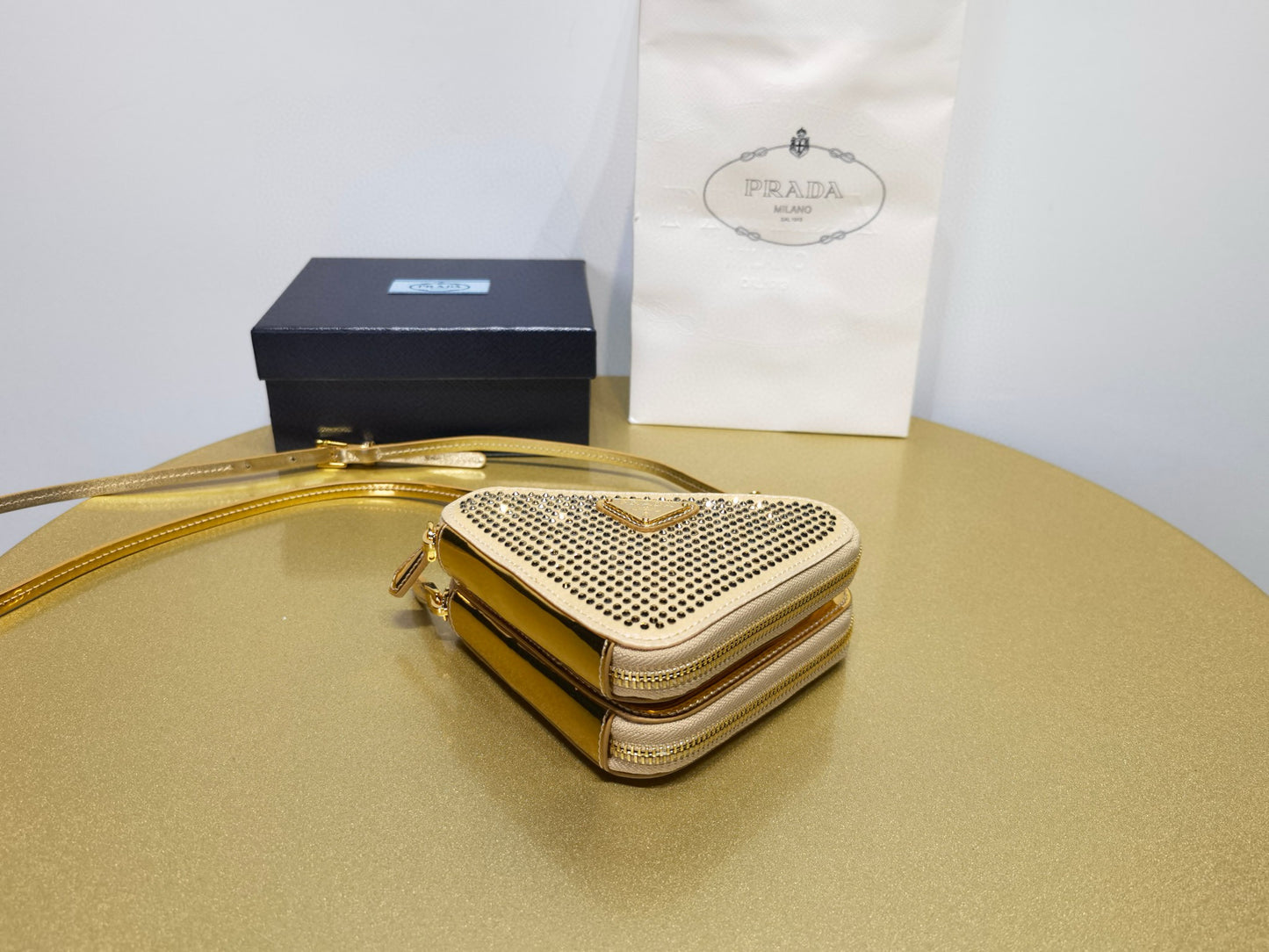 Prada Triangle Crystal Bag
