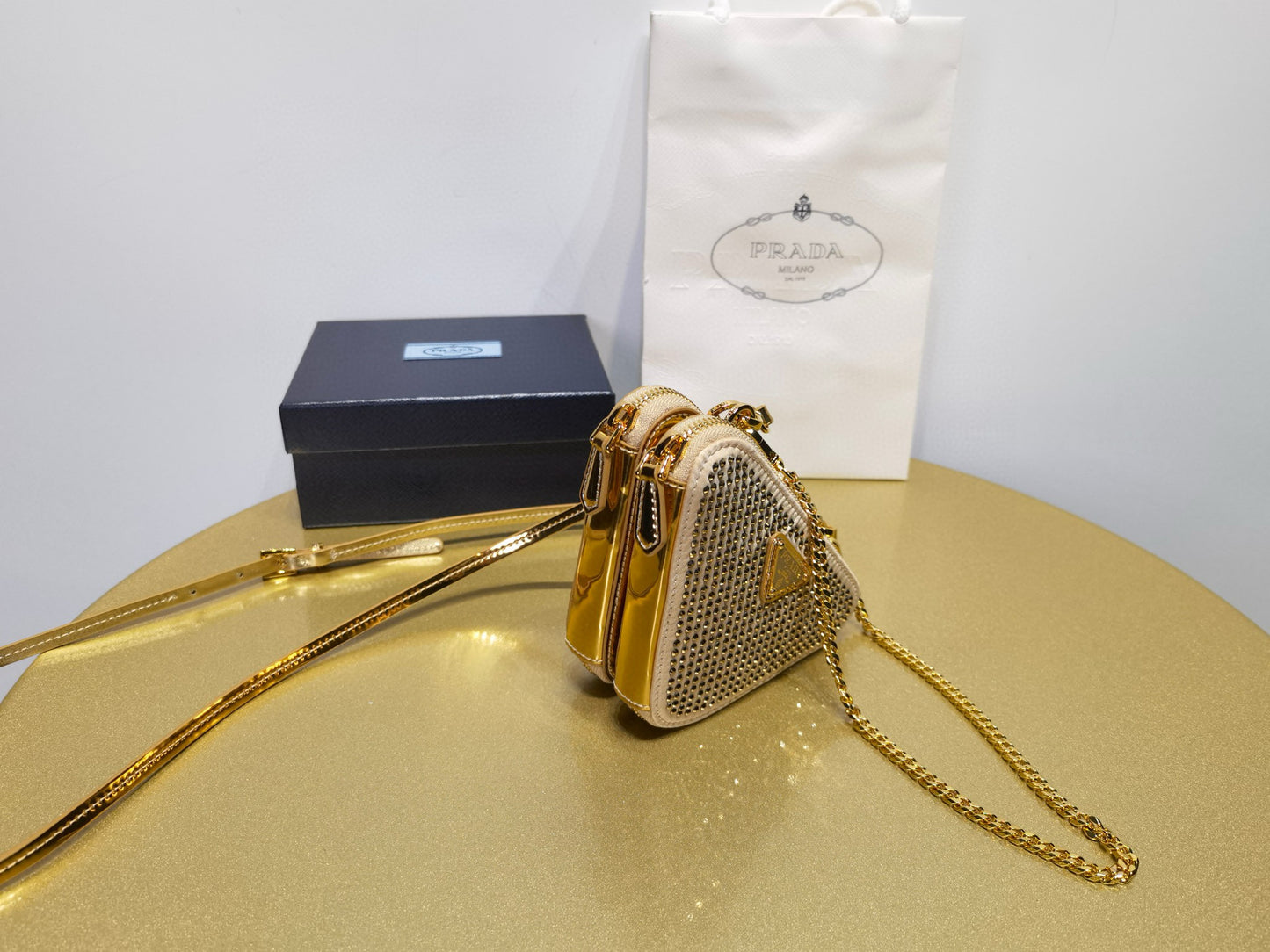 Prada Triangle Crystal Bag