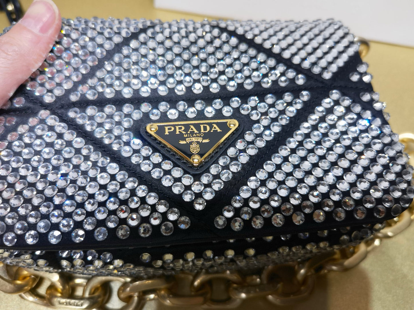 Prada Crystal Bag 17x11.5x6cm
