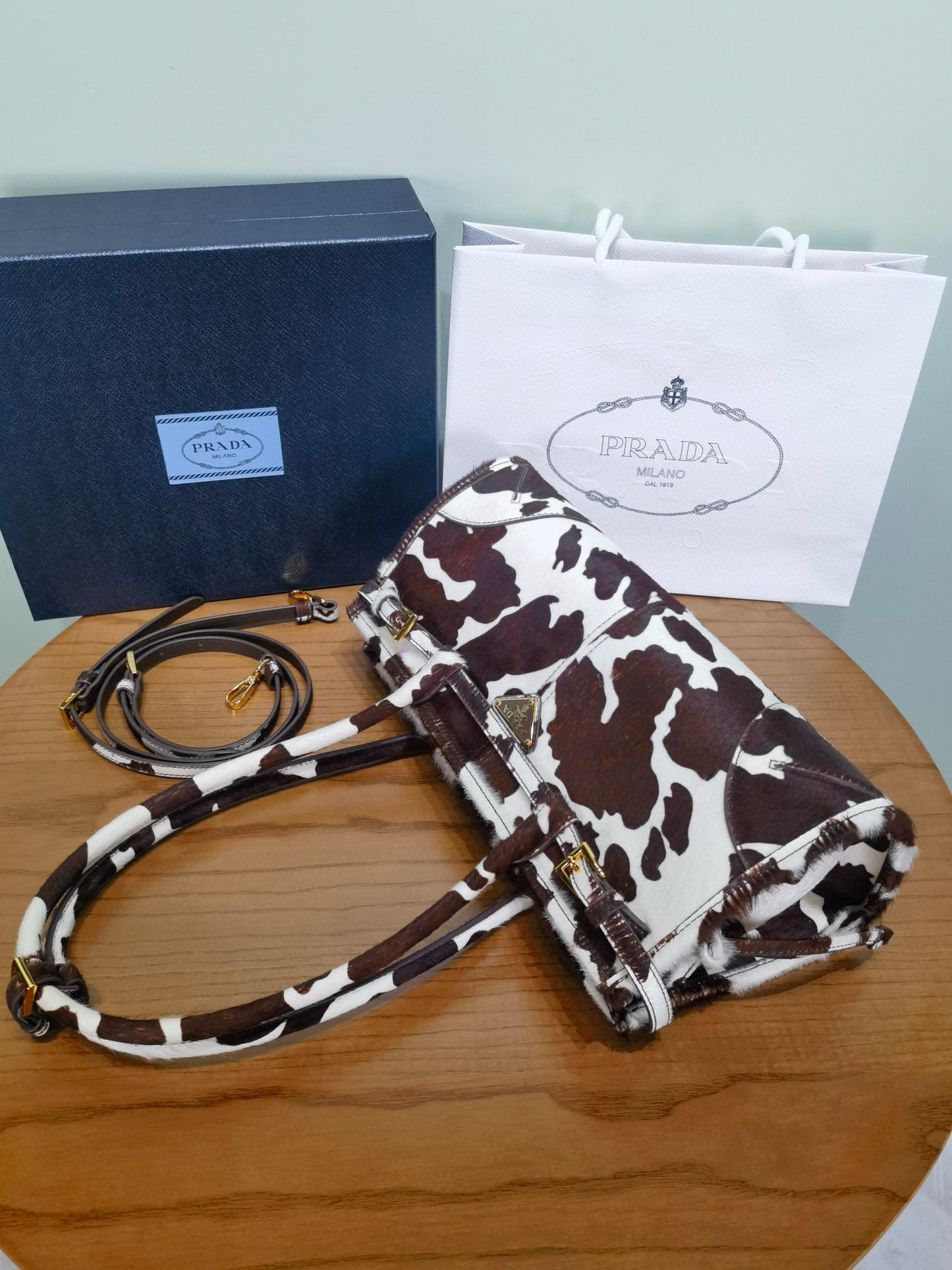 Prada Bonnie Handbag 32x15.5x12cm