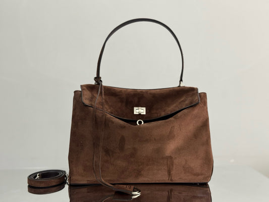 BLCG Rodeo Medium Suede Handbag 35x23x11cm