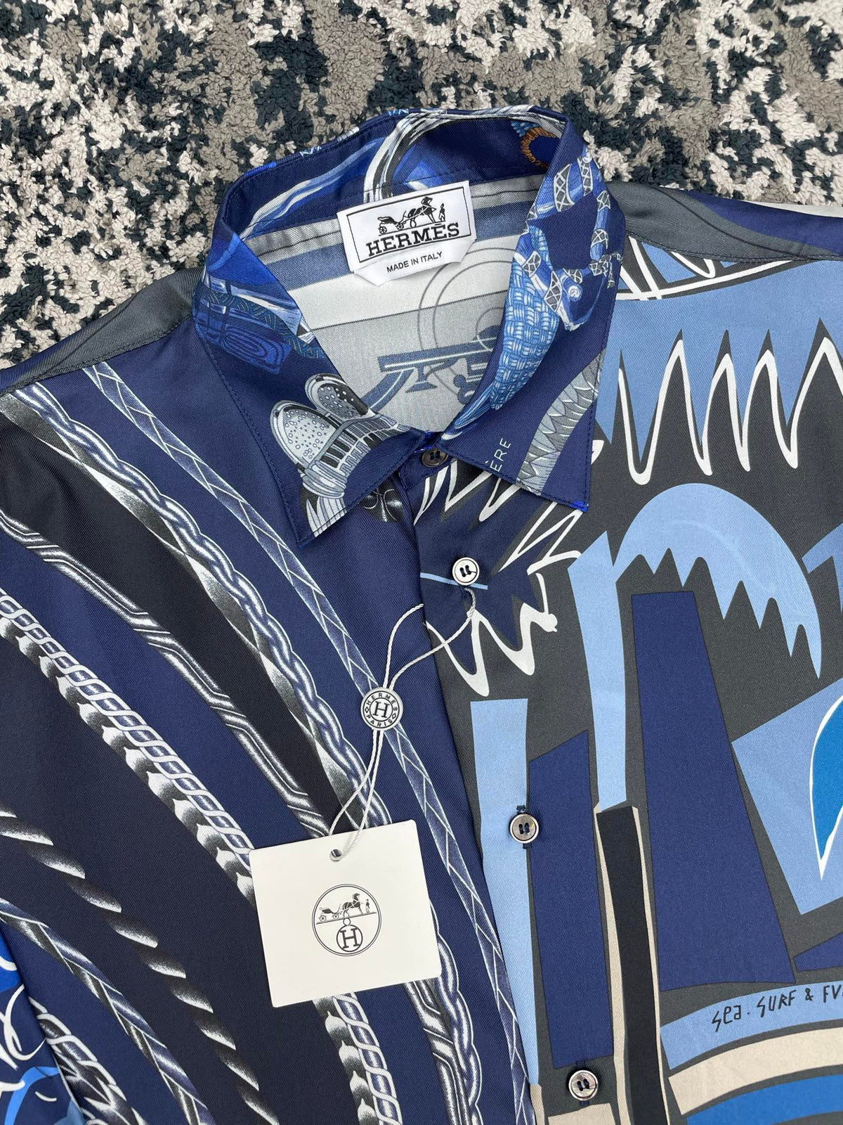 Hermes Long Sleeve Silk Shirt