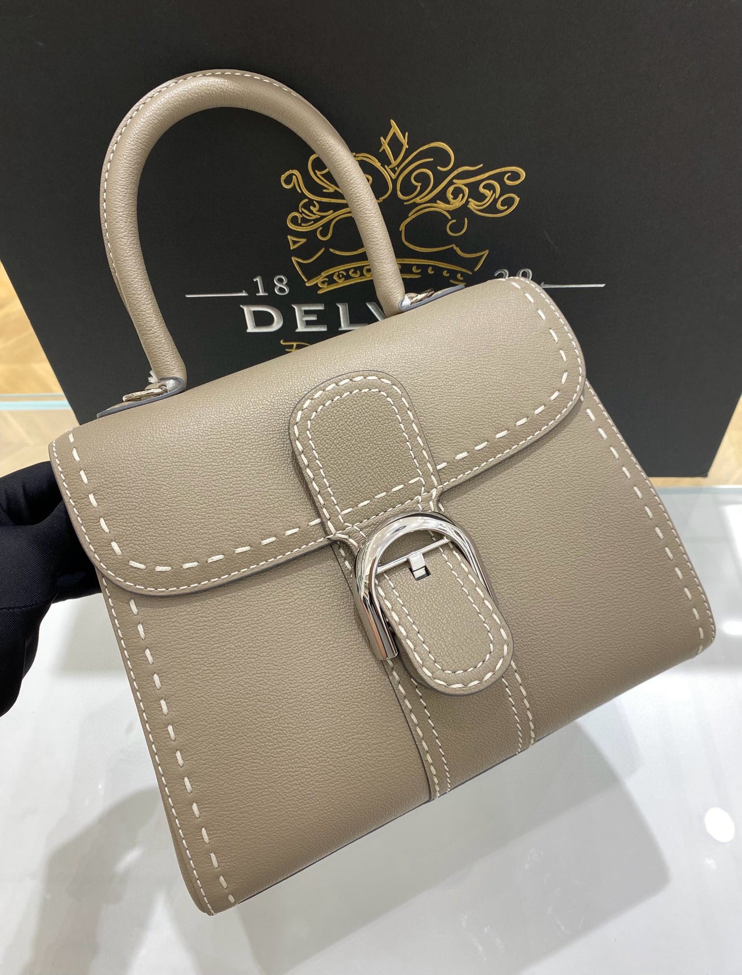 Delvaux Brillant Mini Surpique Rodeo Calf Handbag
