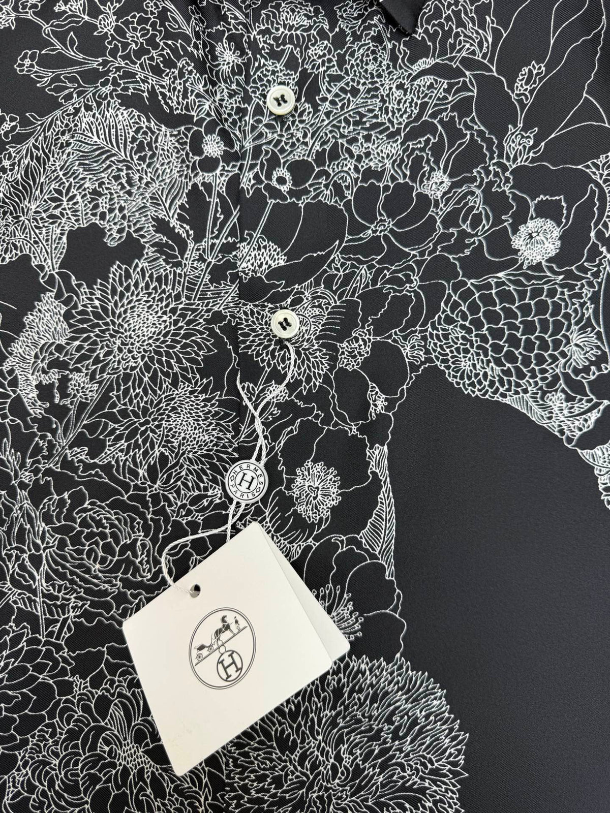 Hermes Long Sleeve Silk Shirt