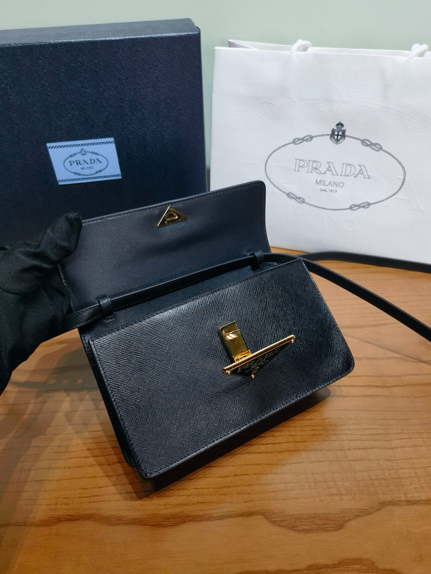 Prada Saffiano Cross Body Bag