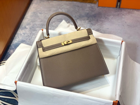 Hermes Kelly 25cm, Etoupe, Epsom