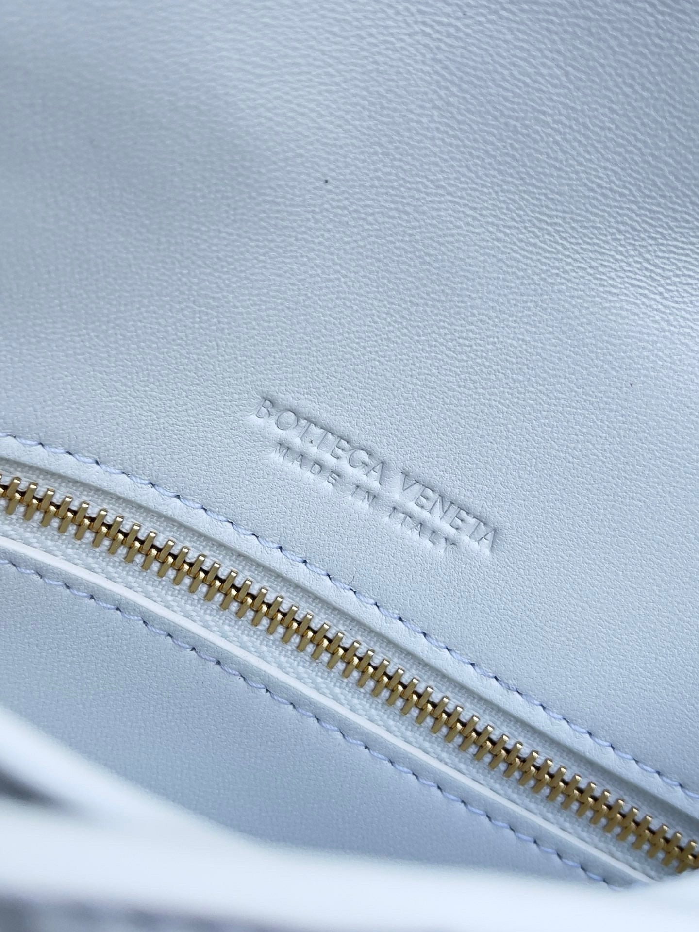 BV White Woven Leather Crossbody Bag