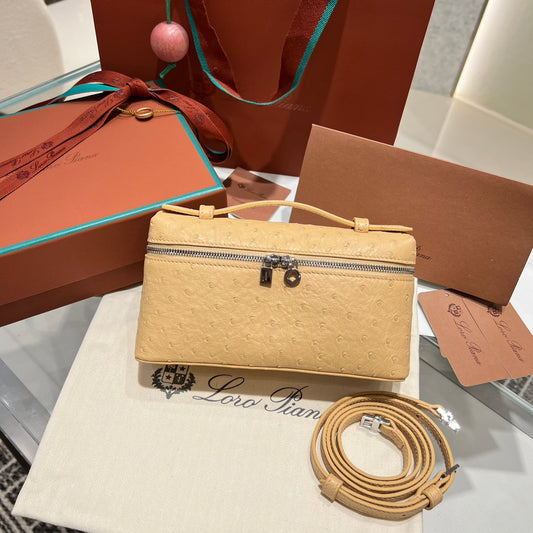 LP Extra Pocket L19 Ostrich Leather Bag