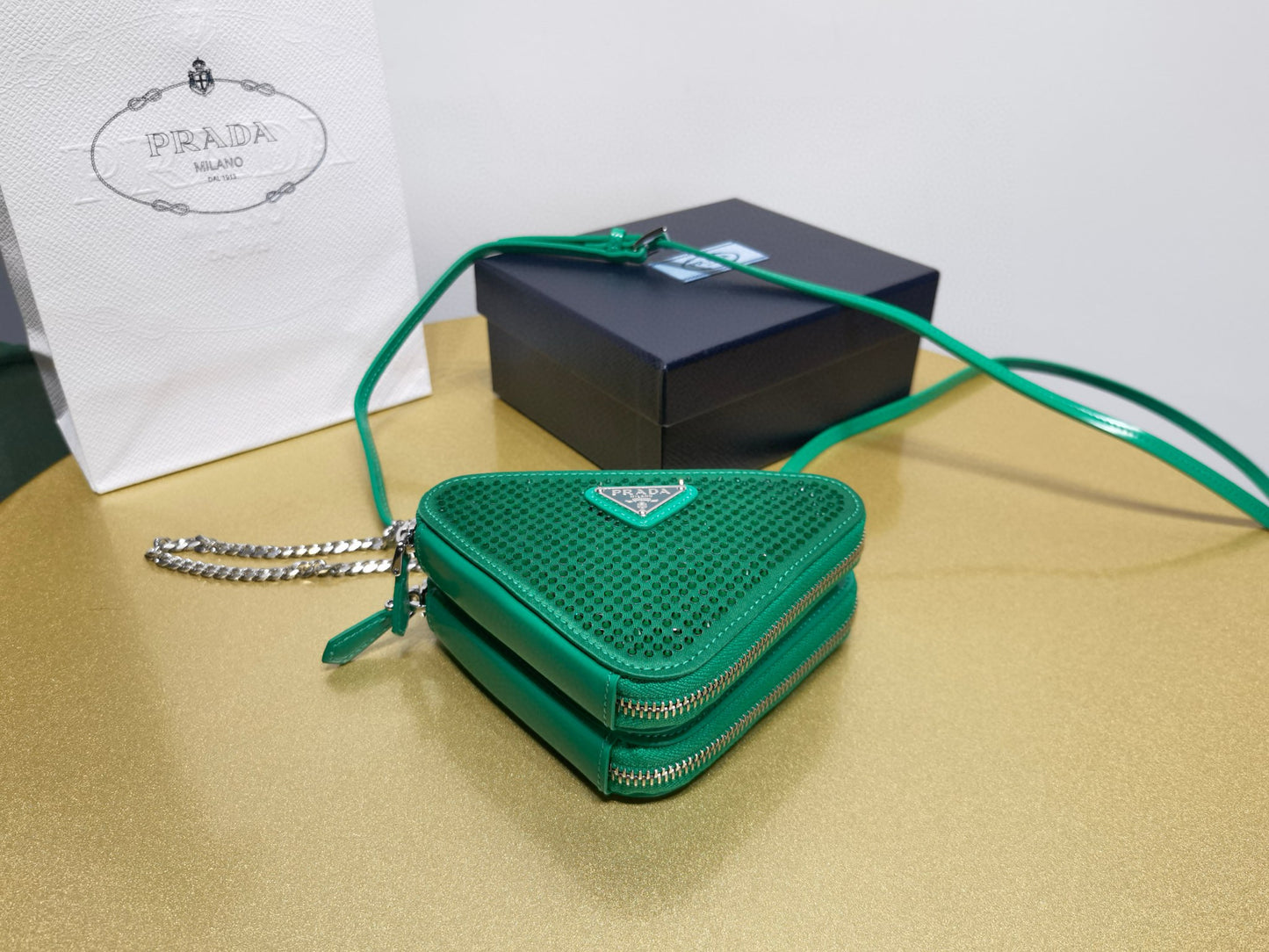 Prada Triangle Crystal Bag