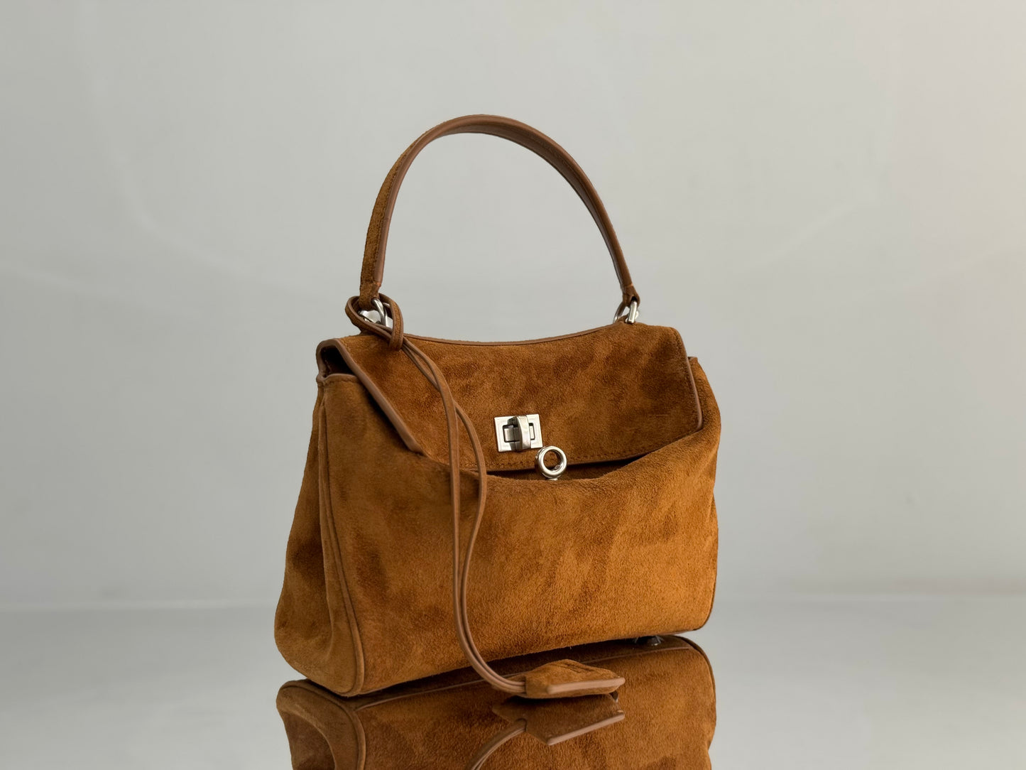 BLCG Rodeo Medium Suede Handbag(22x10x8cm)