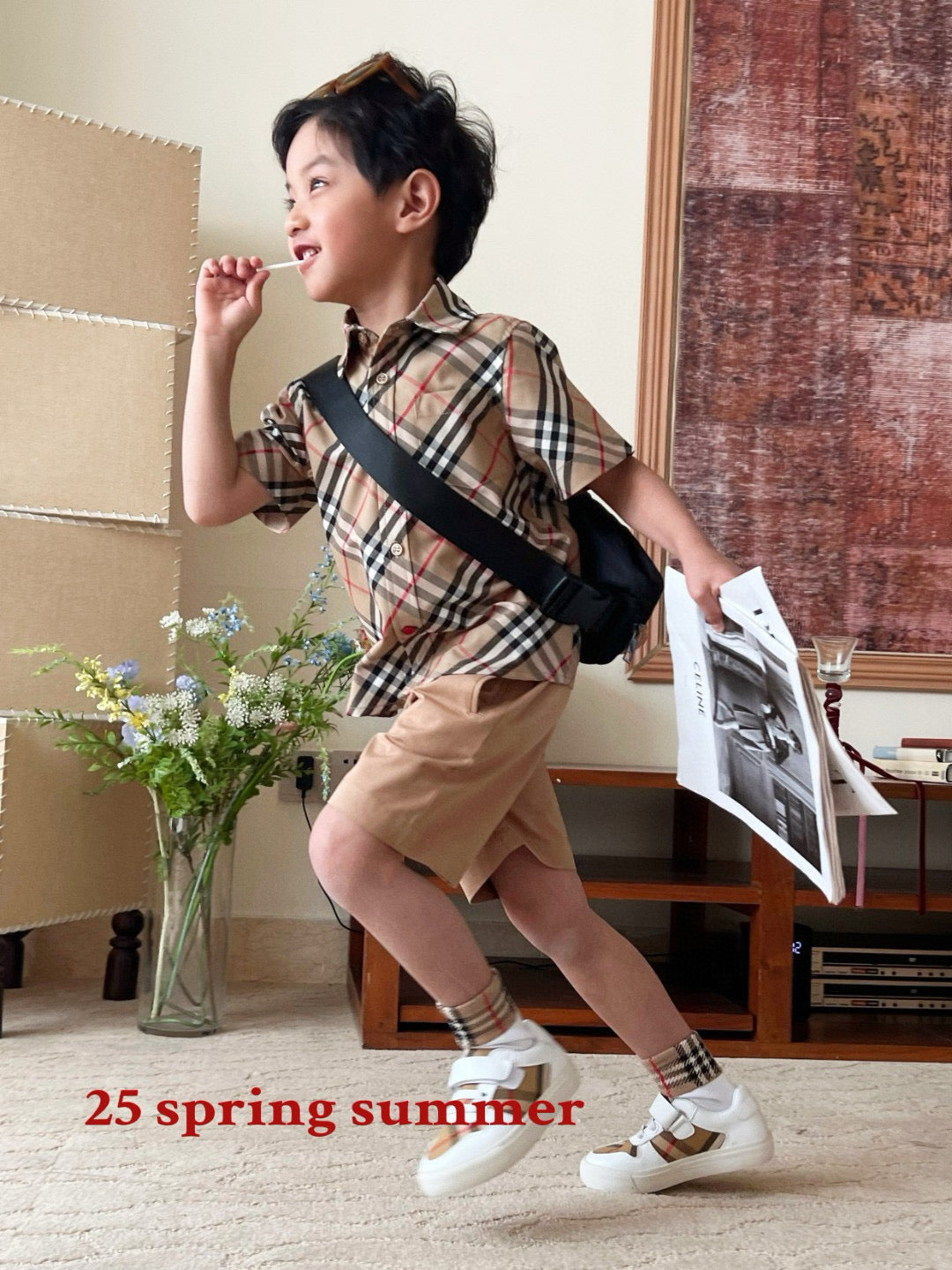 Burberry Shirt/Short Pant Set