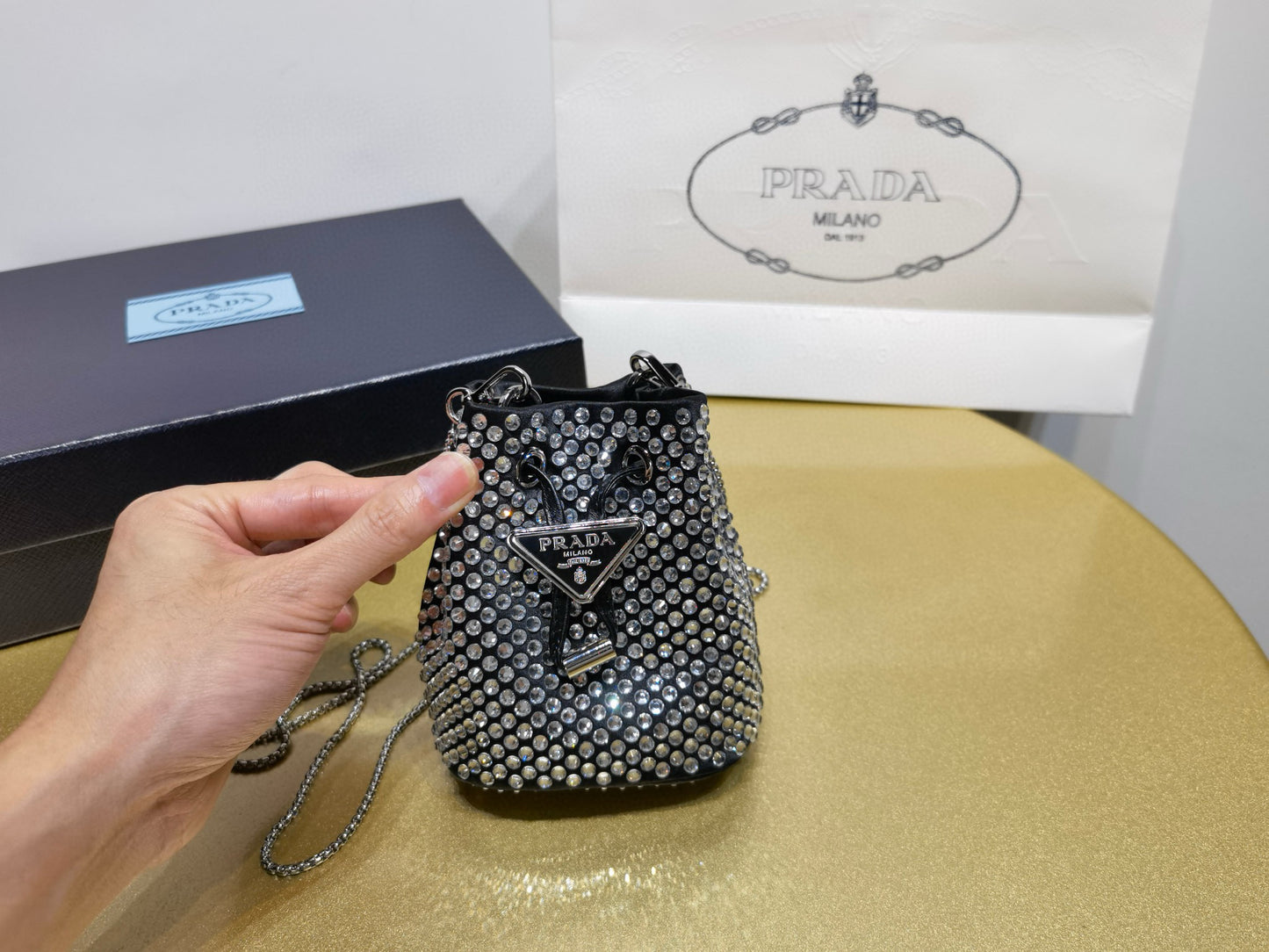 Prada Crystal Cross Body Bag Mini