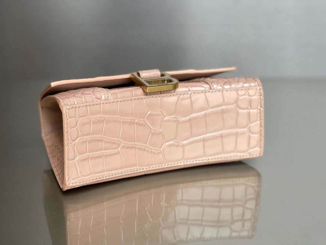 BLCG Hourglass Crocodile Top-handle Handbag
(19x8x21cm)