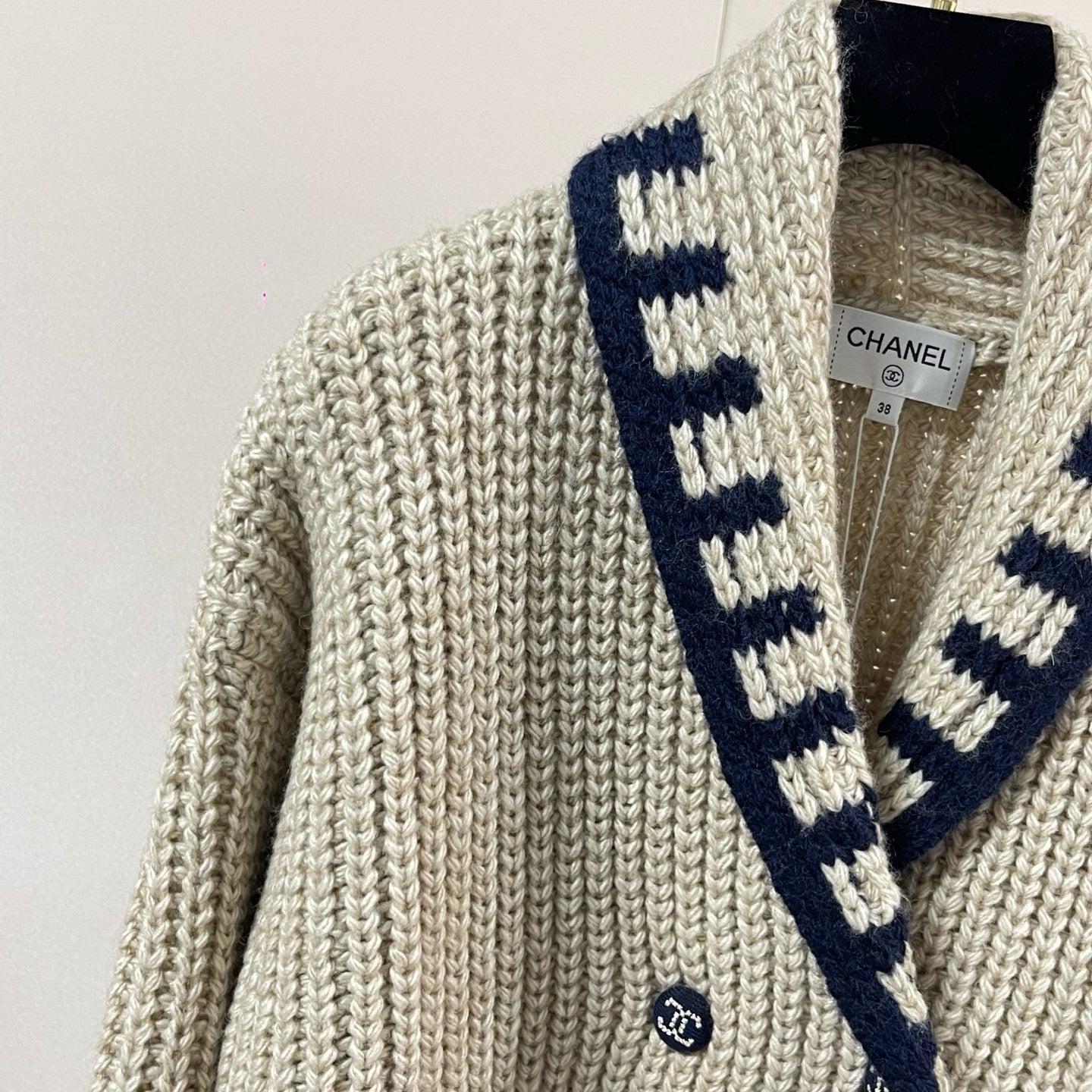 Chanel Knit Cardigan with Denim Pants Set