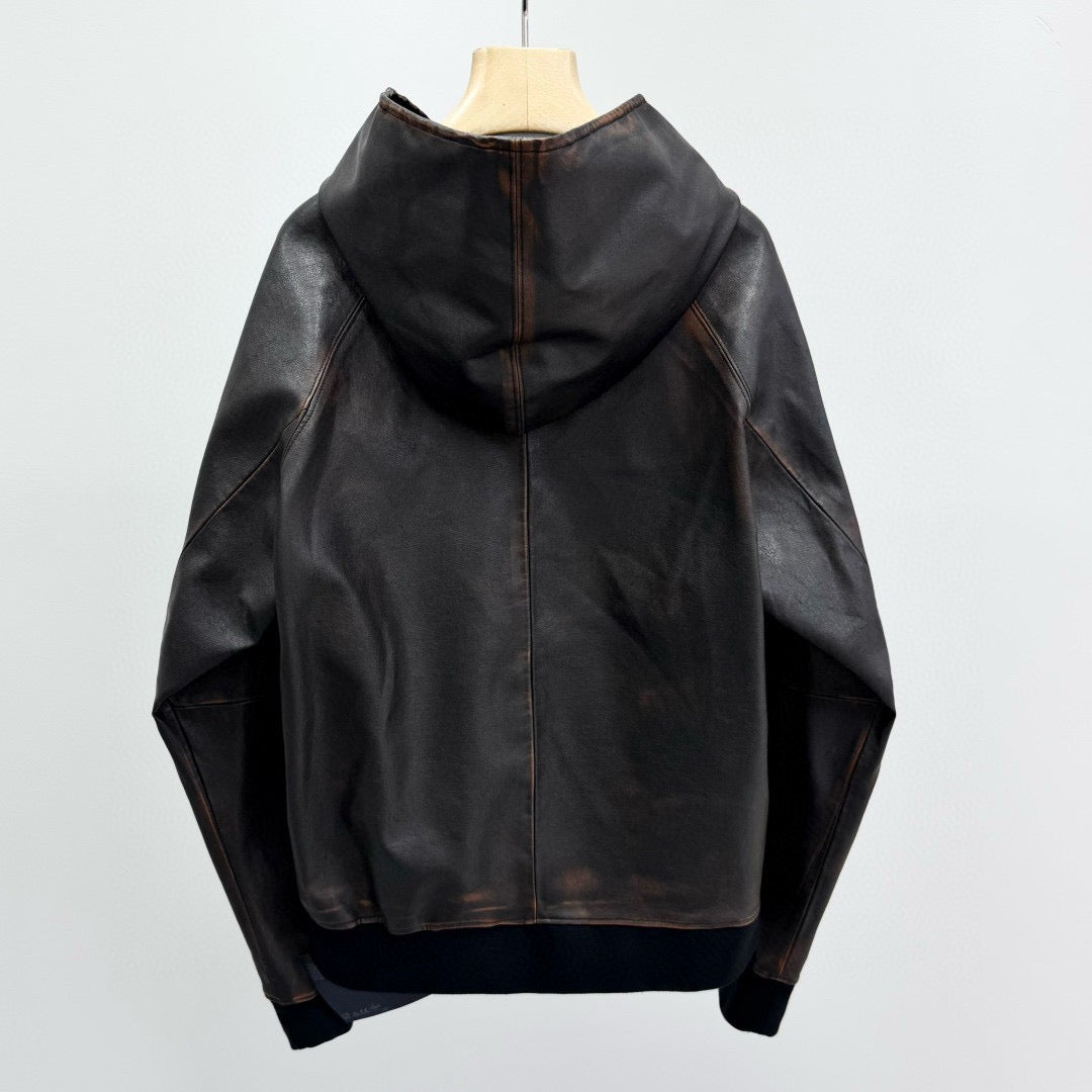Prada Leather Hoodie