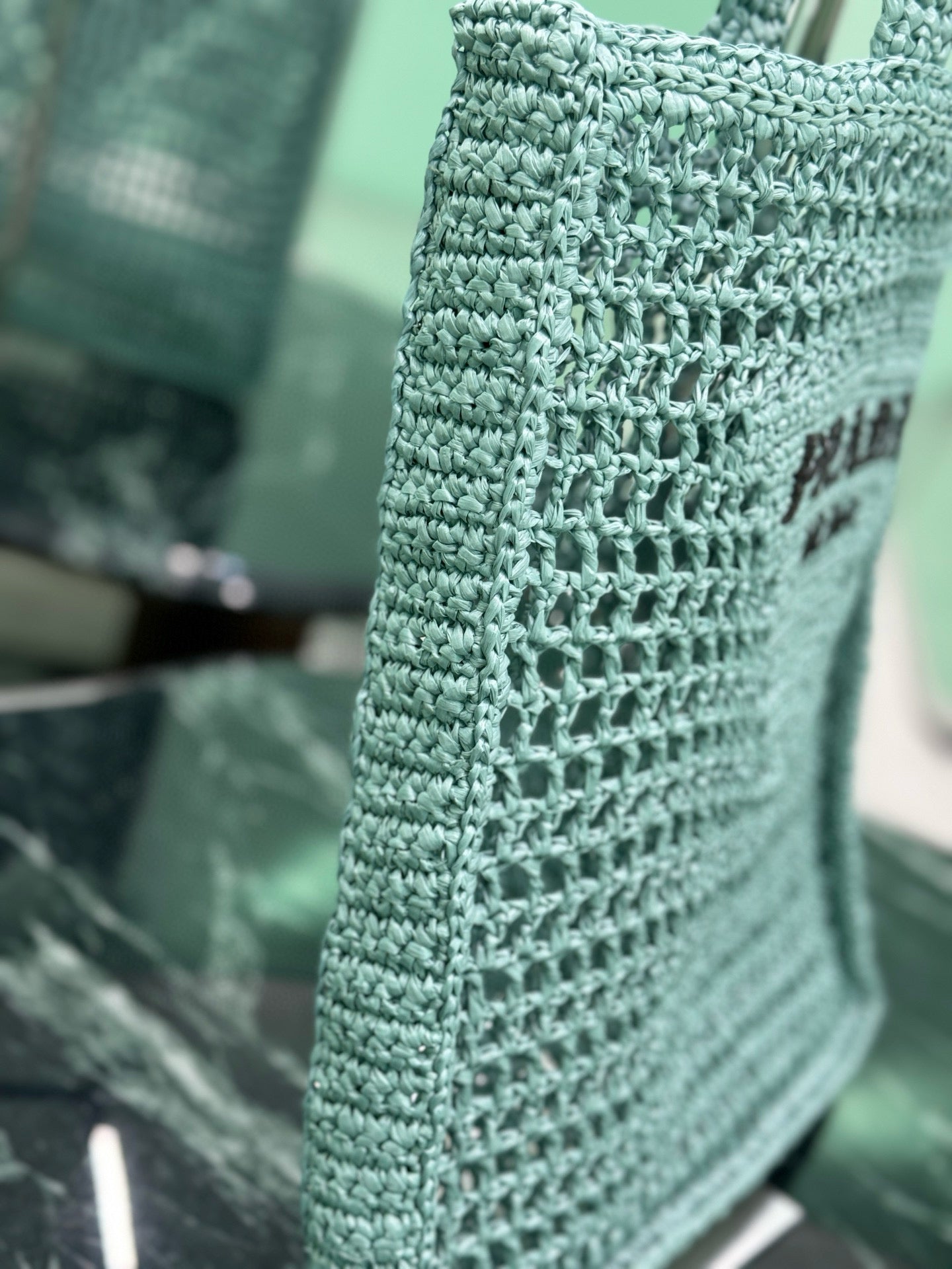 Prada Raffia Tote Bag